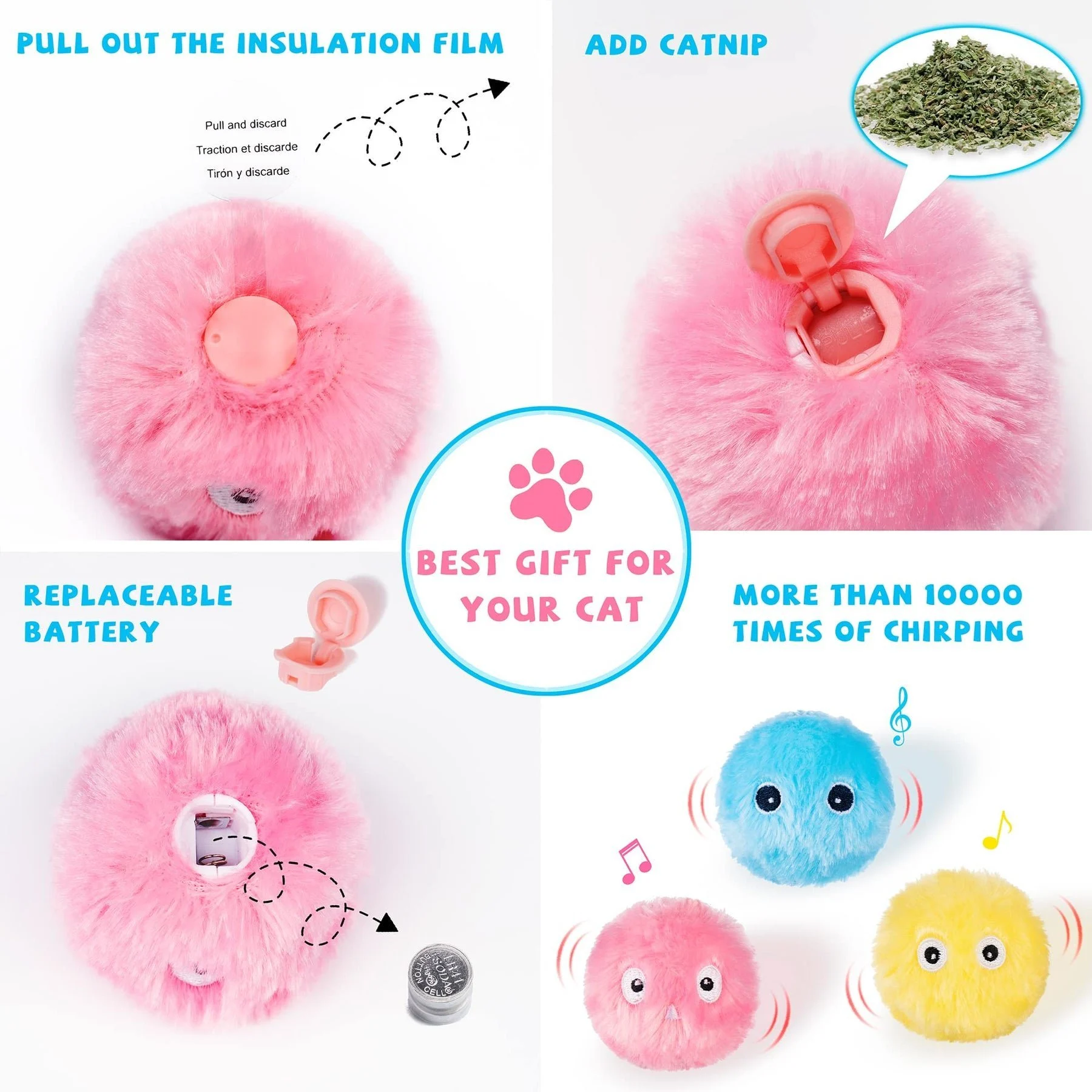 Summer Hot Sale 48% OFF - Smart Cat Toys Interactive Ball - BUY MORE SAVE MORE