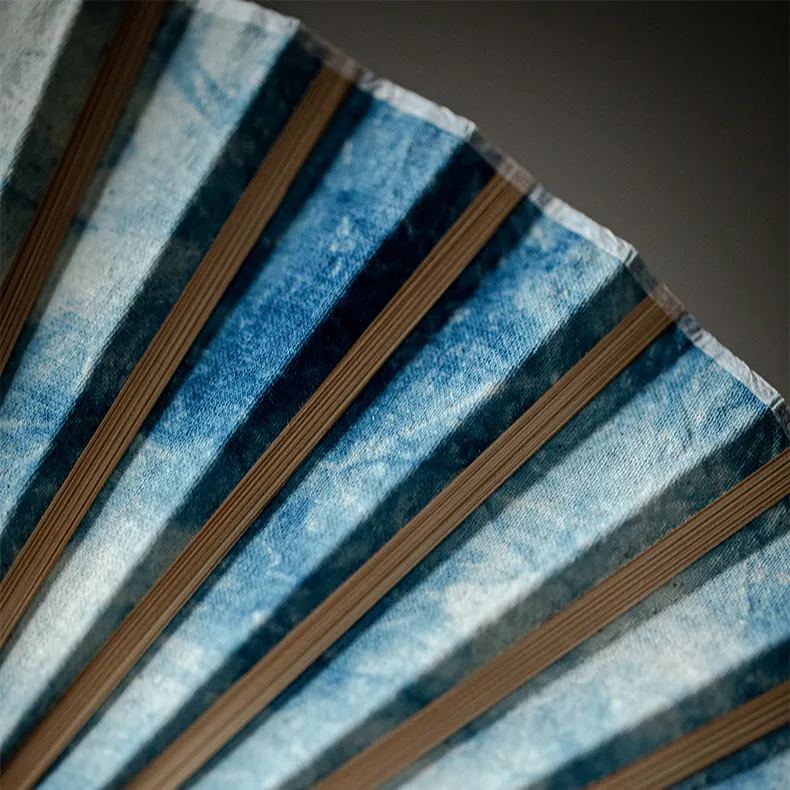 Summer SALE“Deep Ocean” - Antique Style Handmade Folding Fan