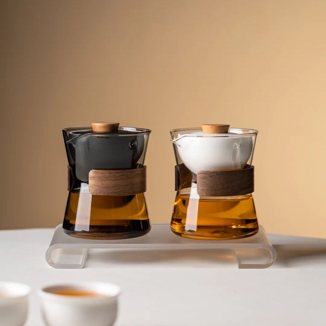 Summer SALE“Vortex Kit” - Heat-Resistant Glass Handled Teapot with Rotating Strainer Travel Set